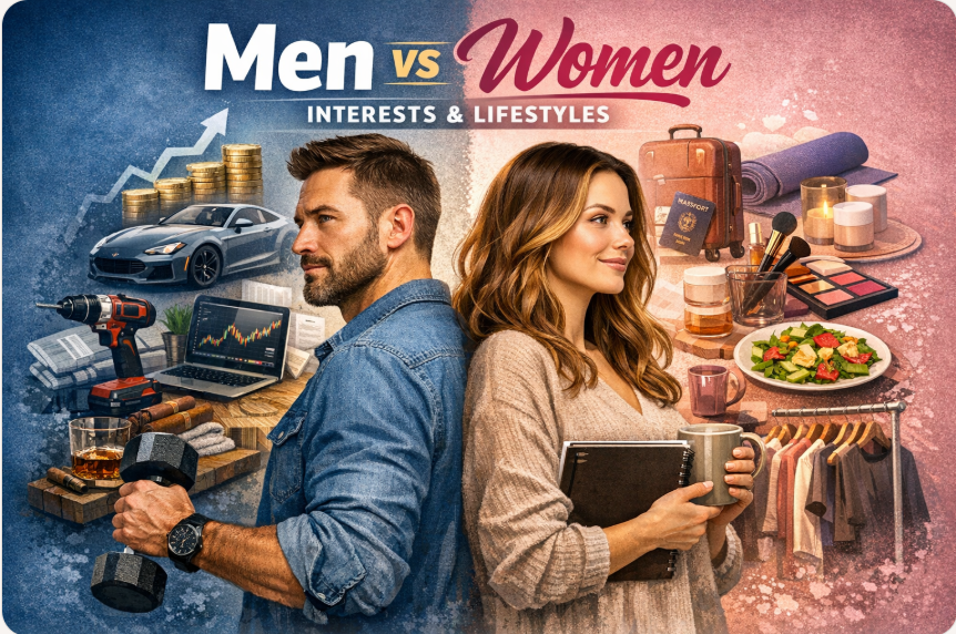 Men vs Women Interests Desktop